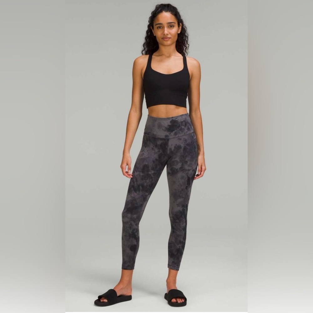 Lululemon NWT Align High Rise Pants 25” Leggings Diamond Dye Pitch Grey Size 12